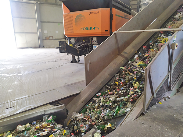 Sarco, impianto di riciclo del vetro