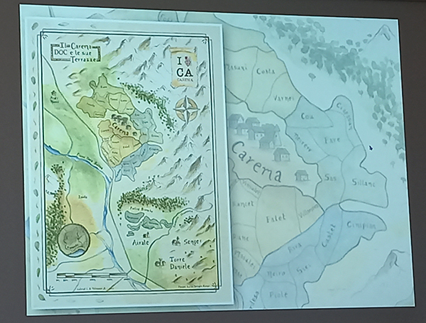 Mappa dei cru di Carema