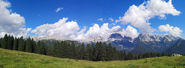 Panorama dal rifugio Malga Ritorto