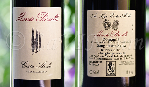 Romagna Sangiovese Serra Monte Brullo Riserva 2016 Costa Archi