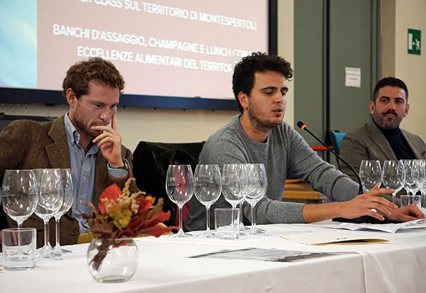 Da sinistra: Leone De Renzis Sonnino (Castello Sonnino), Giulio Tinacci (presidente), Antonio Boco (giornalista e mediatore)