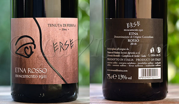 Etna Rosso Erse Moscamento 1911 2018 Tenuta di Fessina