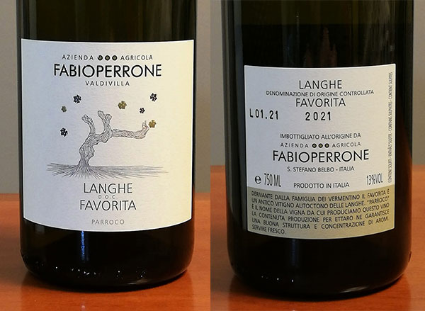 Langhe Favorita Parroco 2021 Perrone