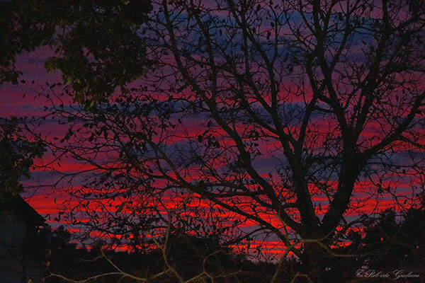 Tramonto visto dall'Hotel Al Brunello di Montalcino