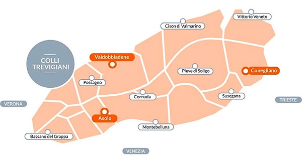 Mappa Colli Trevigiani