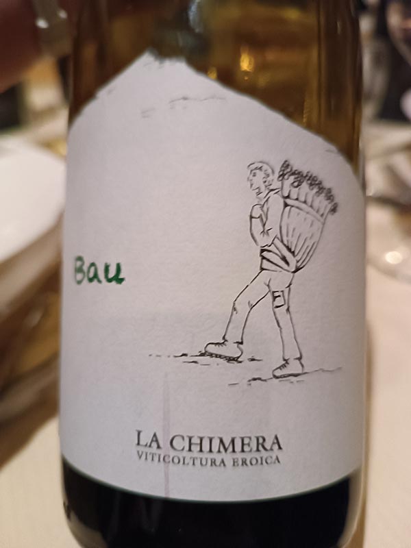 Vino Rosso Bau Tappo a Vite de La Chimera