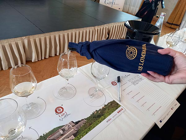 Il Gavi versato nel calice