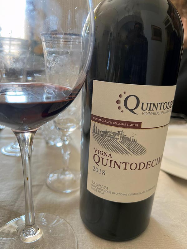 Taurasi Riserva Vigna Quintodecimo 2018 Quintodecimo
