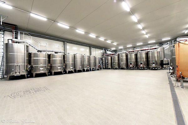 Le vasche d'acciaio nella cantina Ioppa