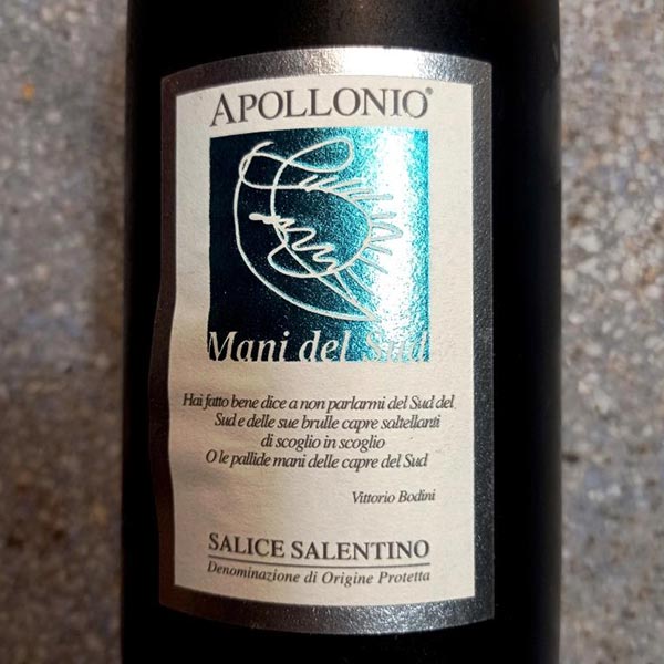 Salice Salentino Bianco Mani del Sud 2013 Apollonio
