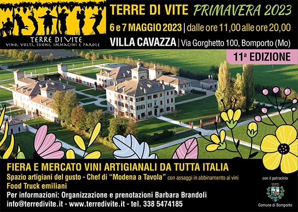Locandina evento Terre di Vite Primavera 2023