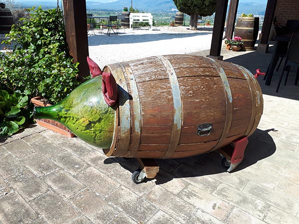 Una simpatica botte presso l'azienda Romanelli