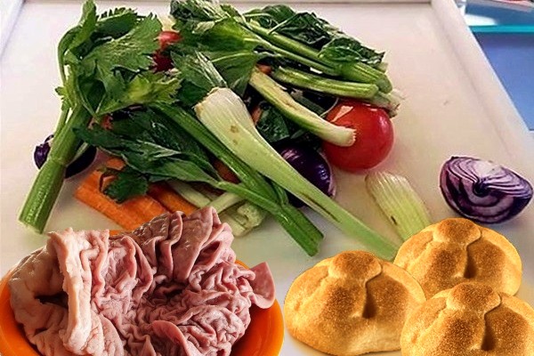 Lampredotto di vitello in brodo nel panino