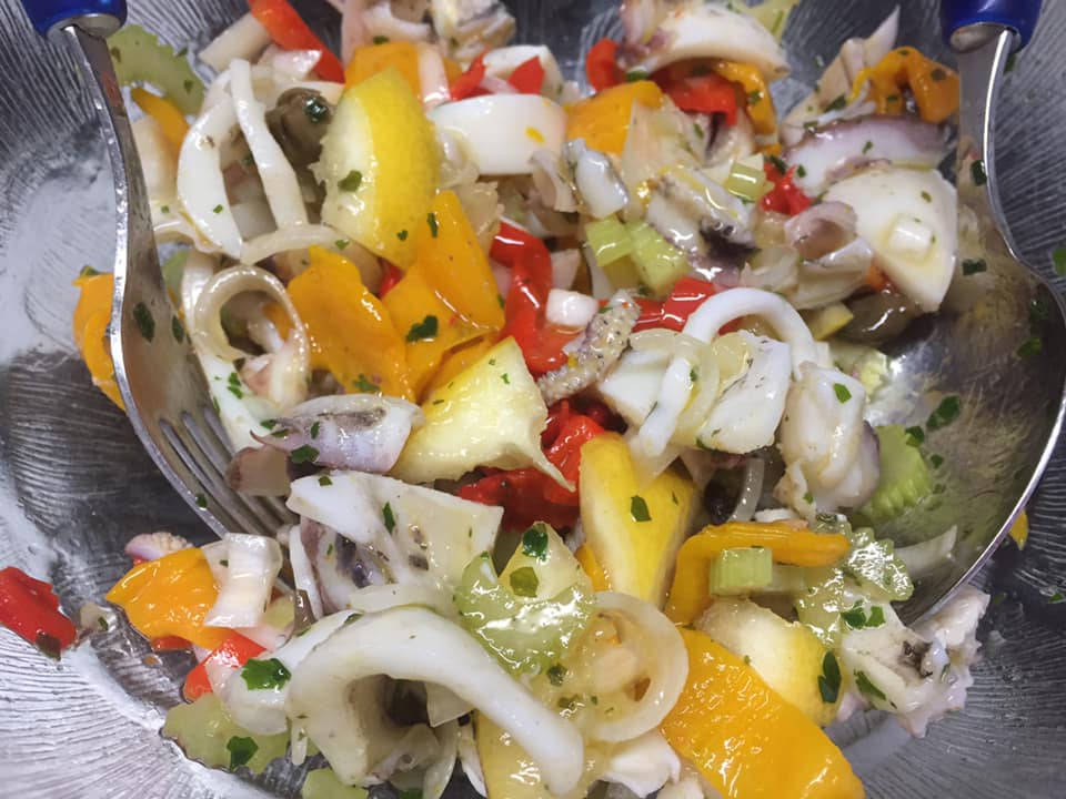 Moscardini in insalata e al forno