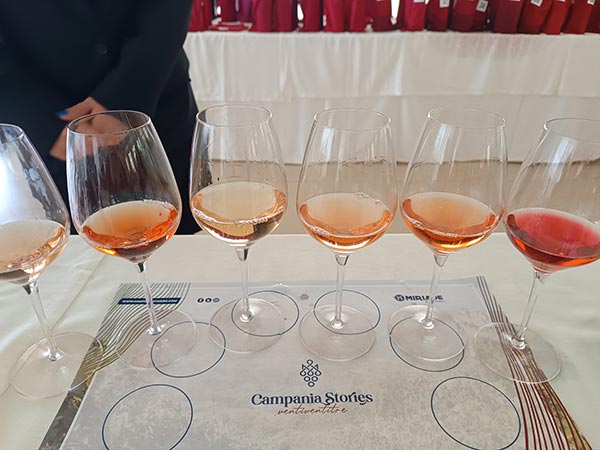 Campania Stories 2023, i vini rosati nel calice