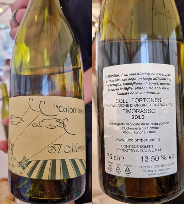 Colli Tortonesi Timorasso Il Montino 2013 La Colombera