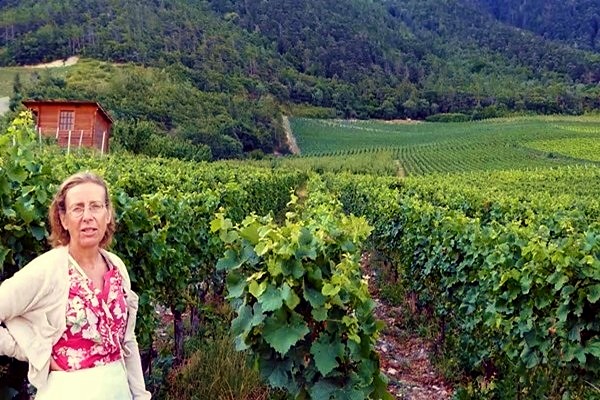 Marie Therese Chappaz nella parcella Champ Dury