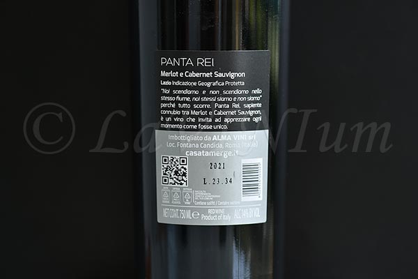 Panta Rei Merlot e Cabernet S. 2021 Casata Mergè