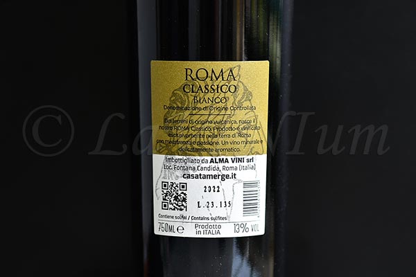 Roma Classico Bianco MCMLX 2022 Casata Mergè