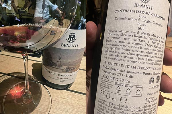 Etna Rosso Contrada Dafara Galluzzo 2019 Benanti
