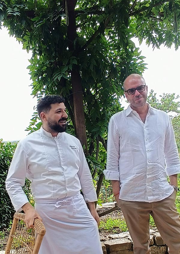 Giovanni Bulgari con lo chef Francesco Nunziata