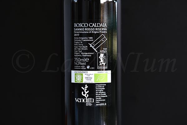 Sannio Rosso Bosco Caldaia Riserva 2017 Antica Masseria Venditti