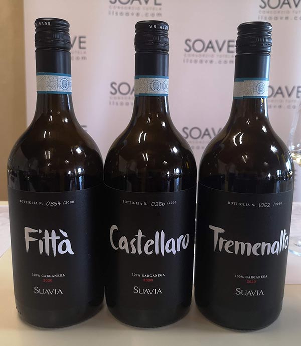 I tre vini Suavia da singola UGA