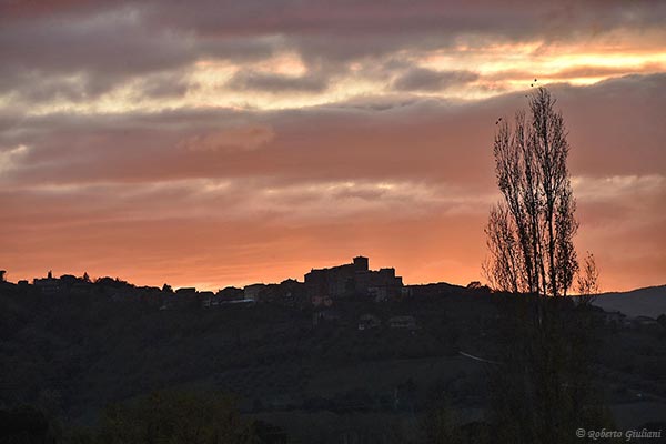 Il tramonto dalla stazione di Fabro Scalo