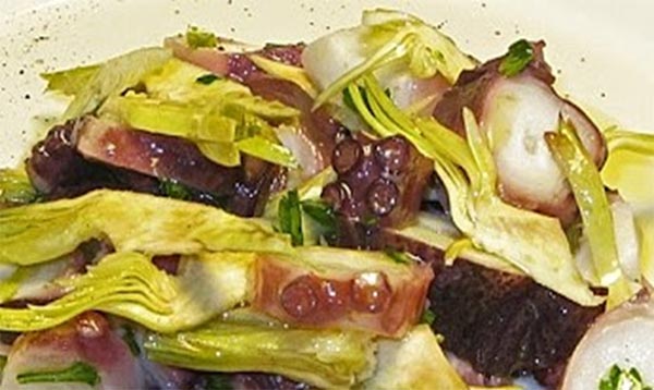 Polpo e carciofi