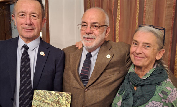 Luigino Bertolazzi con Edoardo e Carla alla presentazione romana del progetto