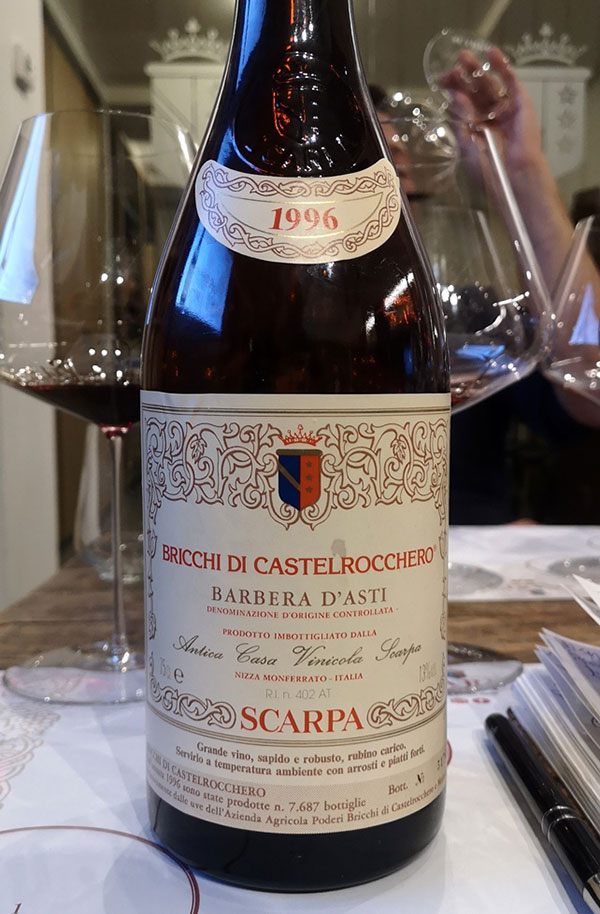 Barbera d’Asti i Bricchi di Castelrocchero 1996 Scarpa