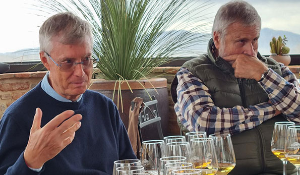 Giangiacomo Spalletti Trivelli e l'enologo Maurizio Castelli