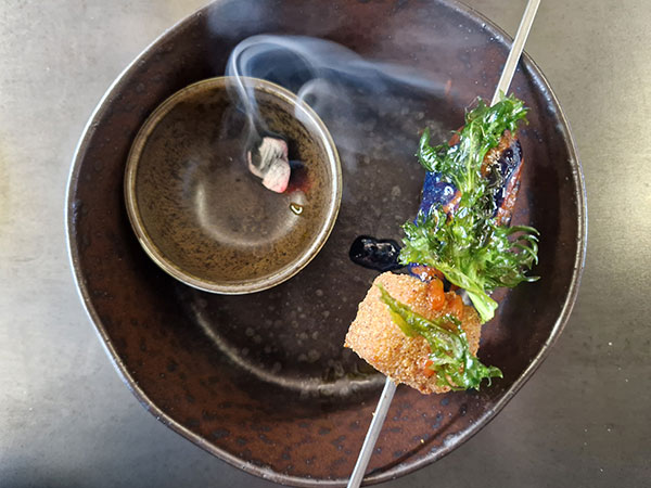 Porcino, tonno e cavolo viola