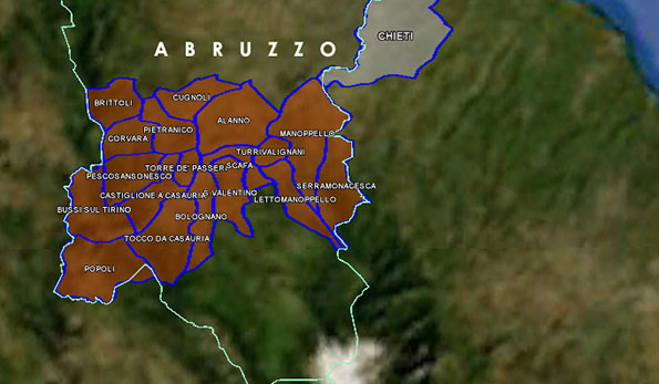 mappa vino docg Casauria