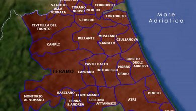 mappa vino Docg Colline Teramane Montepulciano d'Abruzzo