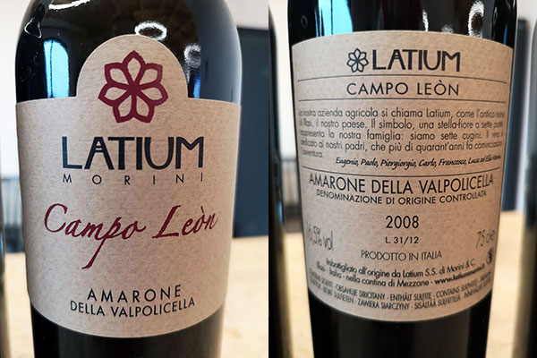 Amarone della Valpolicella DOCG Campo Leòn 2008 Ilatium