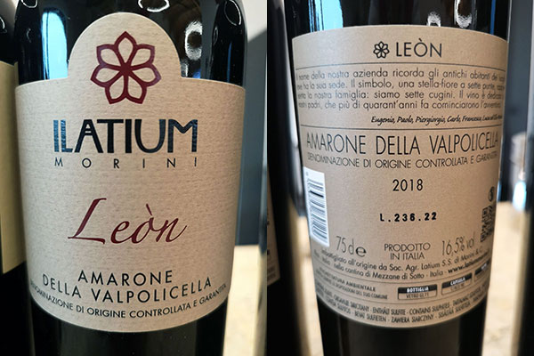 Amarone della Valpolicella DOCG Leòn 2018 Ilatium