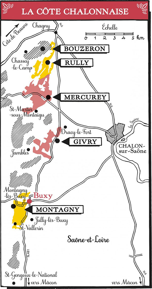 mappa Cote Chalonnaise