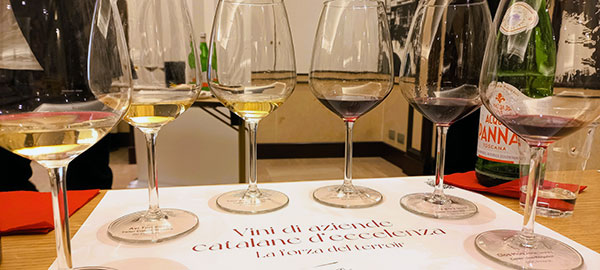 Vini catalani nei calici