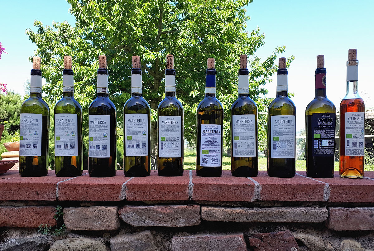 Le retroetichette con l'annata