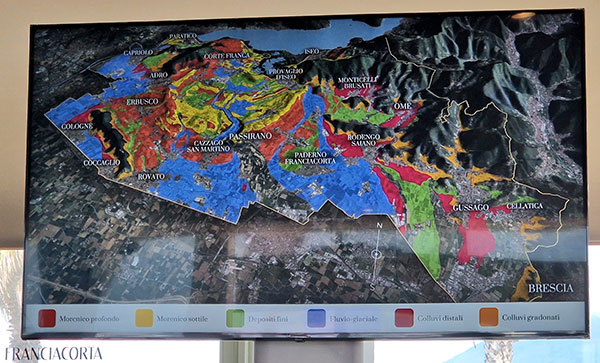Mappa unità vocazionali Franciacorta