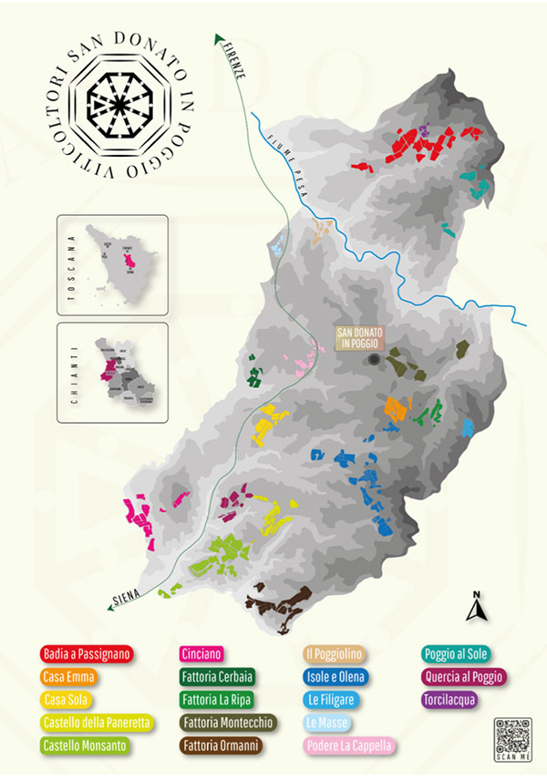 Mappa viticoltori San Donato in Poggio