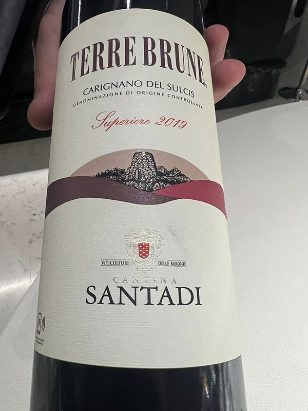 Carignano del Sulcis Terre Brune 2019 Cantine Santadi