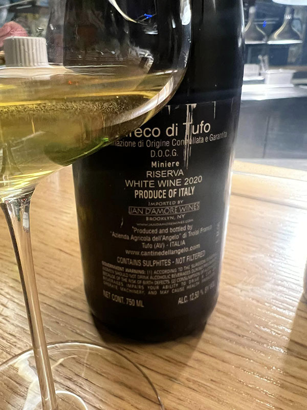 Greco di Tufo Miniere 2020 Cantine dell’Angelo