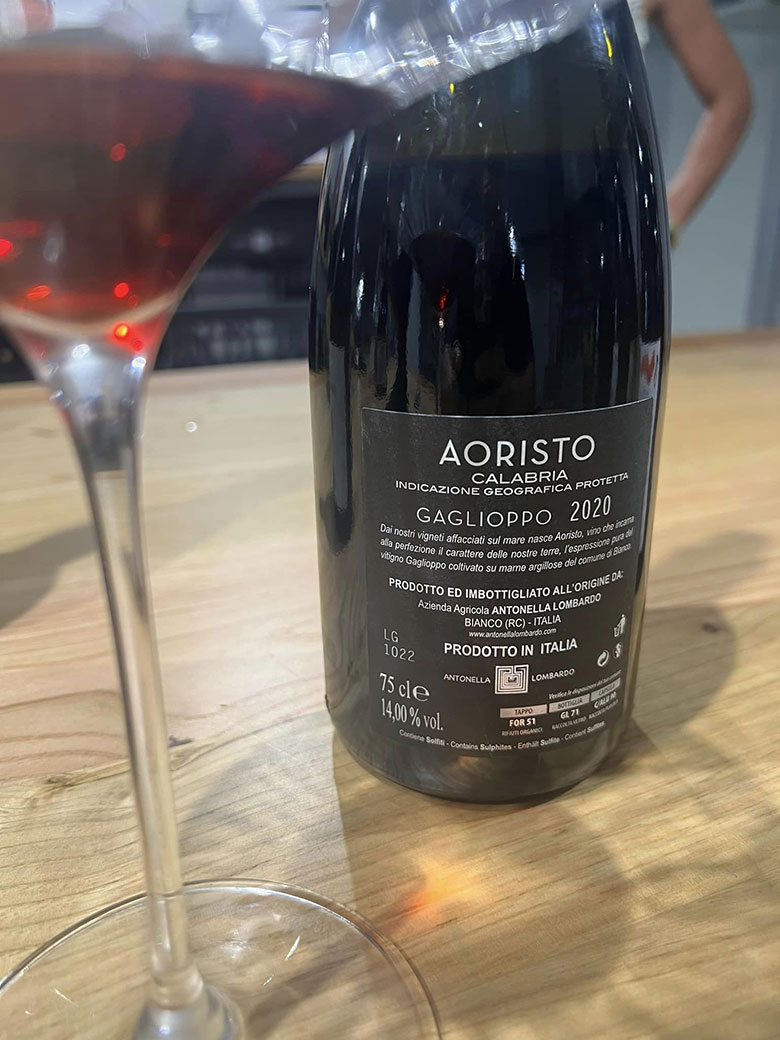 Aoristo Gaglioppo 2020 Calabria Igt