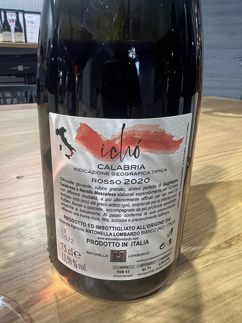 Ichò 2020 Calabria igt rosso
