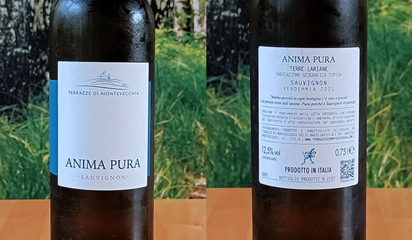Terre Lariane Sauvignon Anima Pura 2021 Terrazze di Montevecchia