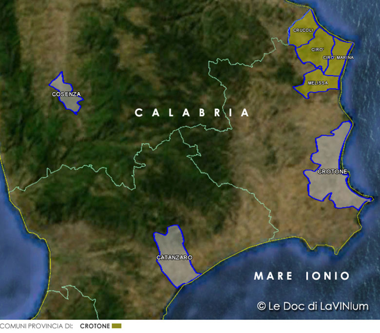 Mappa vino doc Cirò