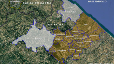 Cartina vino doc Bianchello del Metauro