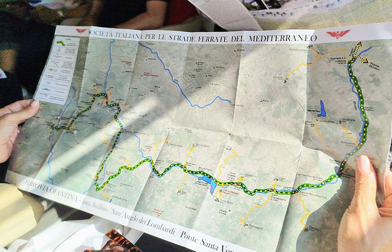 Il percorso del treno storico